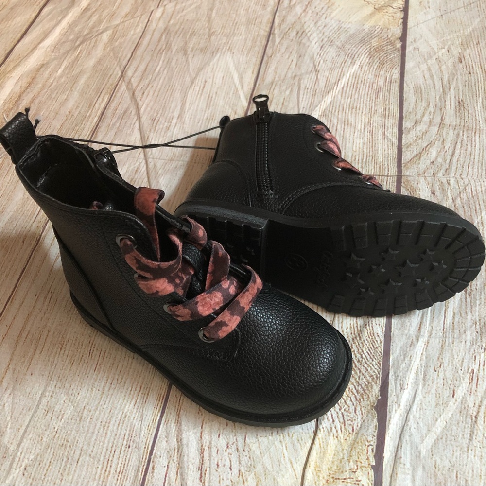 Toddler Girls' Giovanna Lace-Up Zipper Combat Boots - Cat & Jack™ - NEW